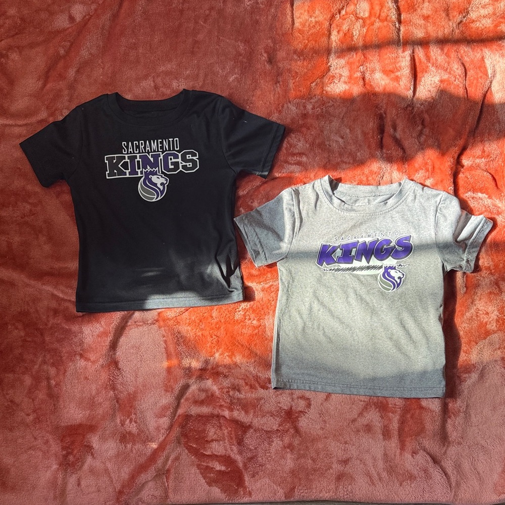 NBA Sacramento Kings T-Shirt Set | Black & Gray | Toddler | Size 4T | NWOT